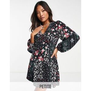 NWT Miss Selfridge Petite Collard Mini Tea Dress Size 4P